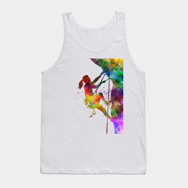 Climber in watercolor Tank Top by PaulrommerArt